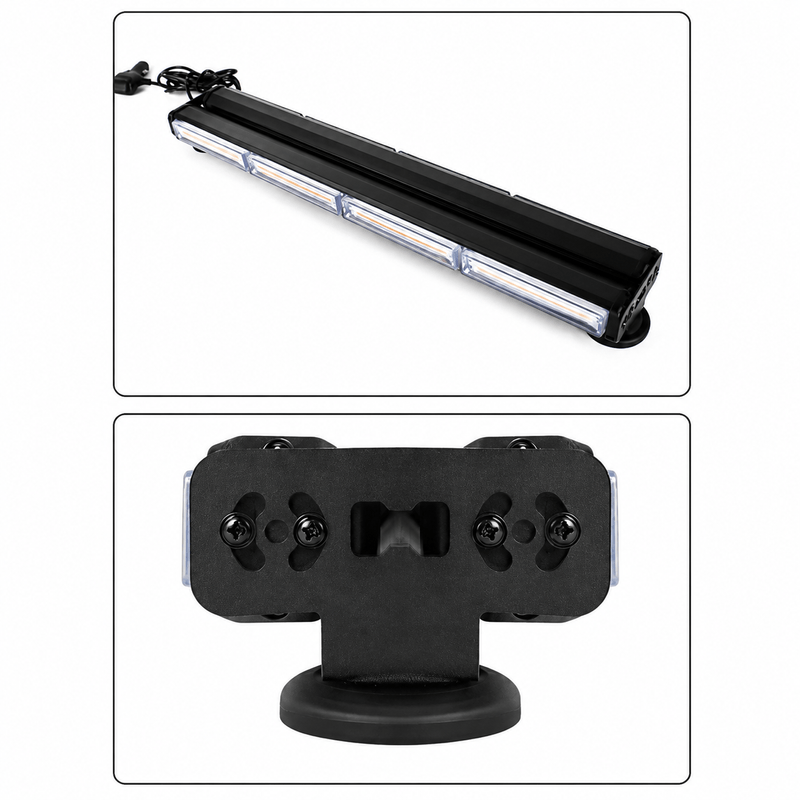Auto si Moto - Electrice auto - Alte accesorii electrice auto - Rampa Girofar LED 60cm Dubla 96W cu Prindere Magneti, Bara Lumini Avertizare 12V-24V, Stroboscop Galben pentru Camioane - Infinity.ro