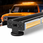 Auto si Moto - Electrice auto - Alte accesorii electrice auto - Rampa Girofar LED 60cm Dubla 96W cu Prindere Magneti, Bara Lumini Avertizare 12V-24V, Stroboscop Galben pentru Camioane - Infinity.ro