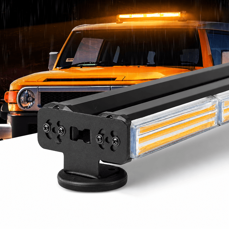Auto si Moto - Electrice auto - Alte accesorii electrice auto - Rampa Girofar LED 60cm Dubla 96W cu Prindere Magneti, Bara Lumini Avertizare 12V-24V, Stroboscop Galben pentru Camioane - Infinity.ro