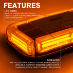 Auto si Moto - Electrice auto - Iluminare si semnalizare - Becuri auto - Lampa Girofar LED cu Magneti 12V-24V Stroboscop Auto  19 Jocuri de Lumini Rampa Avertizare Galbena pentru Camion Tractor - Infinity.ro