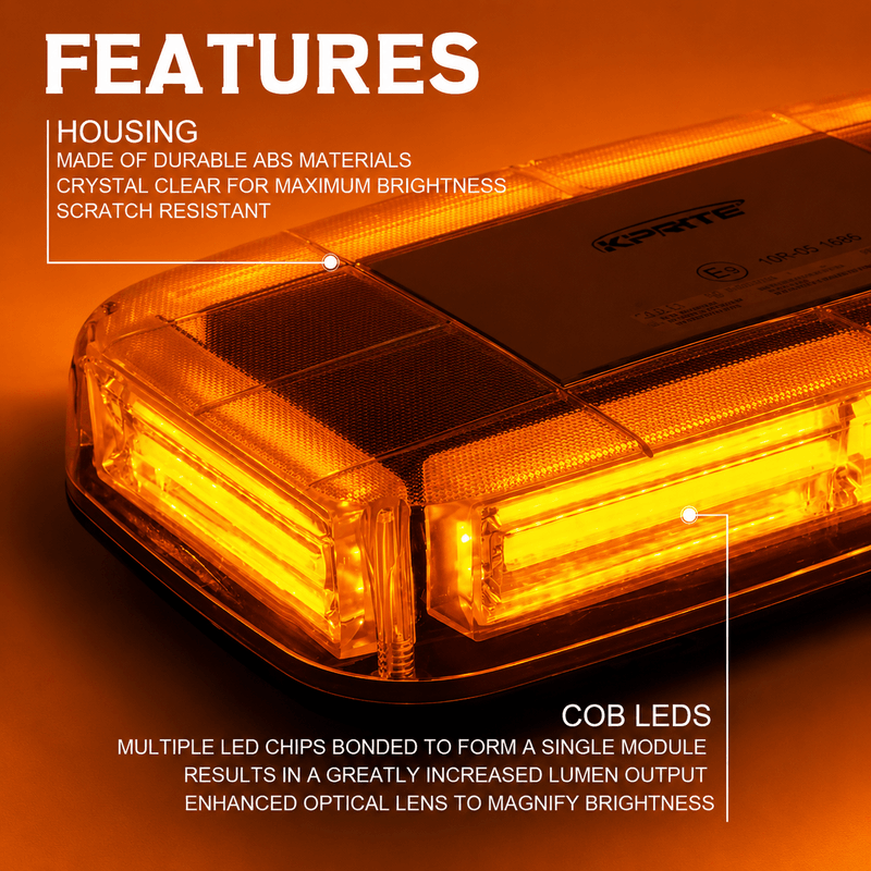 Auto si Moto - Electrice auto - Iluminare si semnalizare - Becuri auto - Lampa Girofar LED cu Magneti 12V-24V Stroboscop Auto  19 Jocuri de Lumini Rampa Avertizare Galbena pentru Camion Tractor - Infinity.ro