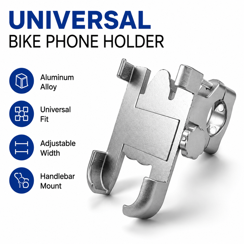 Auto si Moto - Piese auto si accesorii - Interior auto - Accesorii interior - Suport Telefon Universal pentru Bicicleta Motocicleta, Trotineta Electrica si Scuter, Aluminiu Reglabil, Prindere Ghidon - Infinity.ro