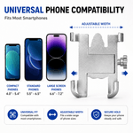 Auto si Moto - Piese auto si accesorii - Interior auto - Accesorii interior - Suport Telefon Universal pentru Bicicleta Motocicleta, Trotineta Electrica si Scuter, Aluminiu Reglabil, Prindere Ghidon - Infinity.ro