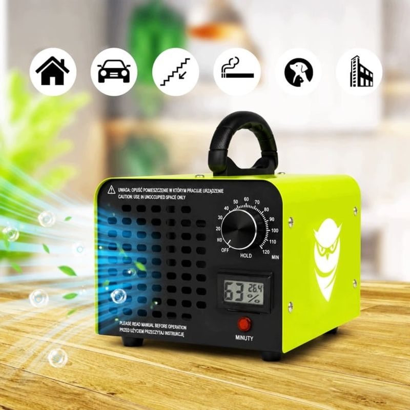 Electronice si Electrocasnice - Climatizare si sisteme de incalzire - Aparate filtrare aer - Generatoare ozon - Generator de Ozon NewEvo, 70.000 mg/h,Ozonator Profesional 155W cu LCD si Timer 120 min, 4 Placi Ceramice - Infinity.ro