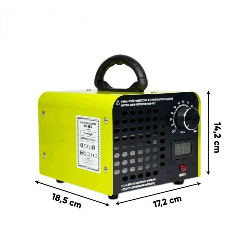 Electronice si Electrocasnice - Climatizare si sisteme de incalzire - Aparate filtrare aer - Generatoare ozon - Generator de Ozon NewEvo, 70.000 mg/h,Ozonator Profesional 155W cu LCD si Timer 120 min, 4 Placi Ceramice - Infinity.ro