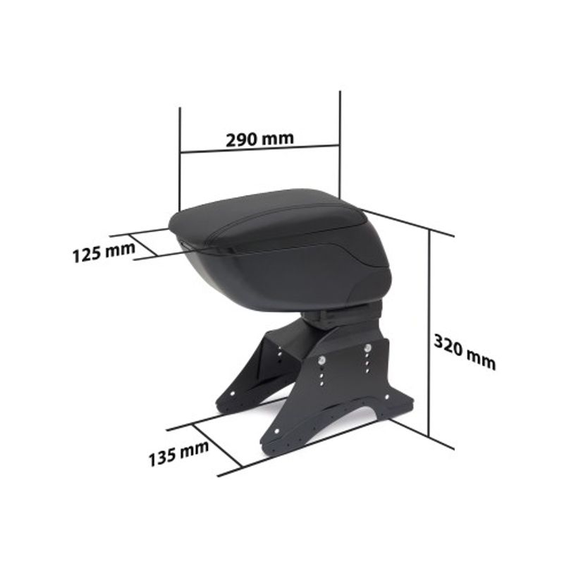 Auto si Moto - Piese auto si accesorii - Caroserie - Usi auto si accesorii - Cotiera auto universala cu compartiment de depozitare, Negru - Infinity.ro