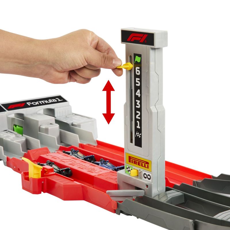 Jucarii, Copii si Bebe - Jucarii si jocuri - Vehicule si jucarii cu telecomanda - Masinute - HOT WHEELS RACING CIRCUIT DE CURSE GRAND PRIX FORMULA 1 CU 3 MASINUTE INCLUSE - Infinity.ro
