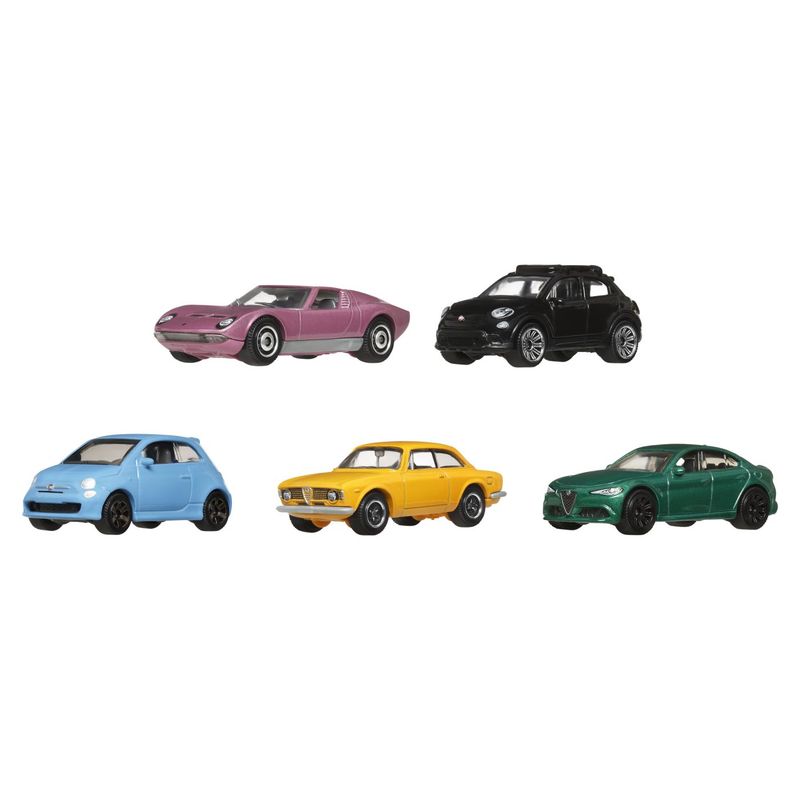 Jucarii, Copii si Bebe - Jucarii si jocuri - Vehicule si jucarii cu telecomanda - Masinute - MATCHBOX SET 5 MASINUTE METALICE ITALIAN ROADS SCARA 1 LA 64 - Infinity.ro