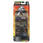Jucarii, Copii si Bebe - Jucarii si jocuri - Vehicule si jucarii cu telecomanda - Masinute - MATCHBOX SET 5 MASINUTE METALICE JURASSIC WORLD SCARA 1 LA 64 - Infinity.ro