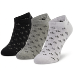 Fashion, accesorii si bijuterii - Femei - Lenjerie si pijamale femei - Sosete si ciorapi femei - Set 3 Sosete CALVIN KLEIN, la glezna, Alb,Negru,Gri, Marimea 36-40 - Infinity.ro