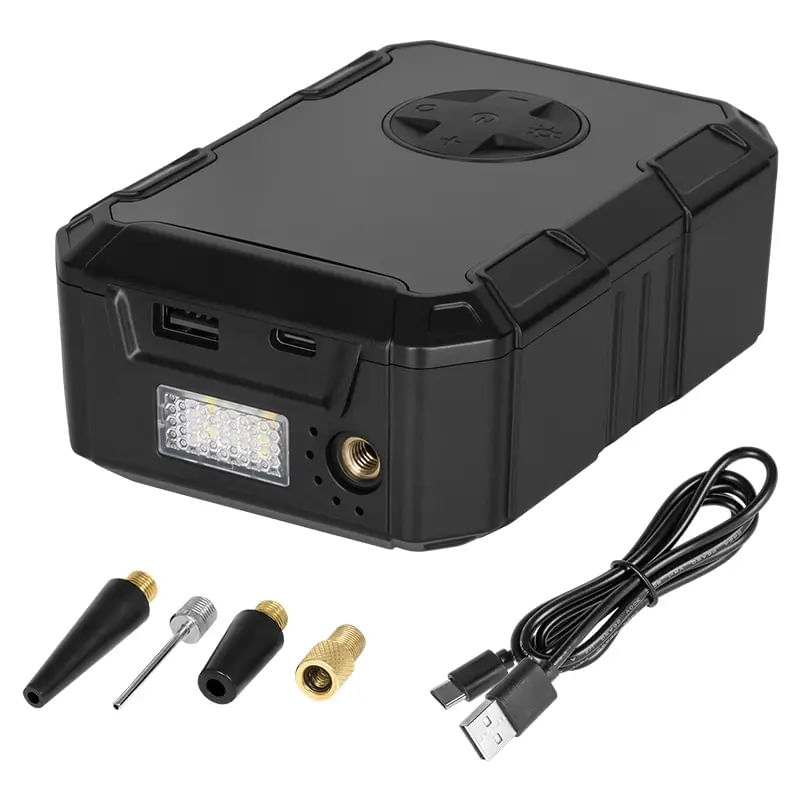 Auto si Moto - Reparatii si depanare - Compresoare auto - Compresor portabil 4000mAh Display LCD Rebel RB-1062 - Infinity.ro