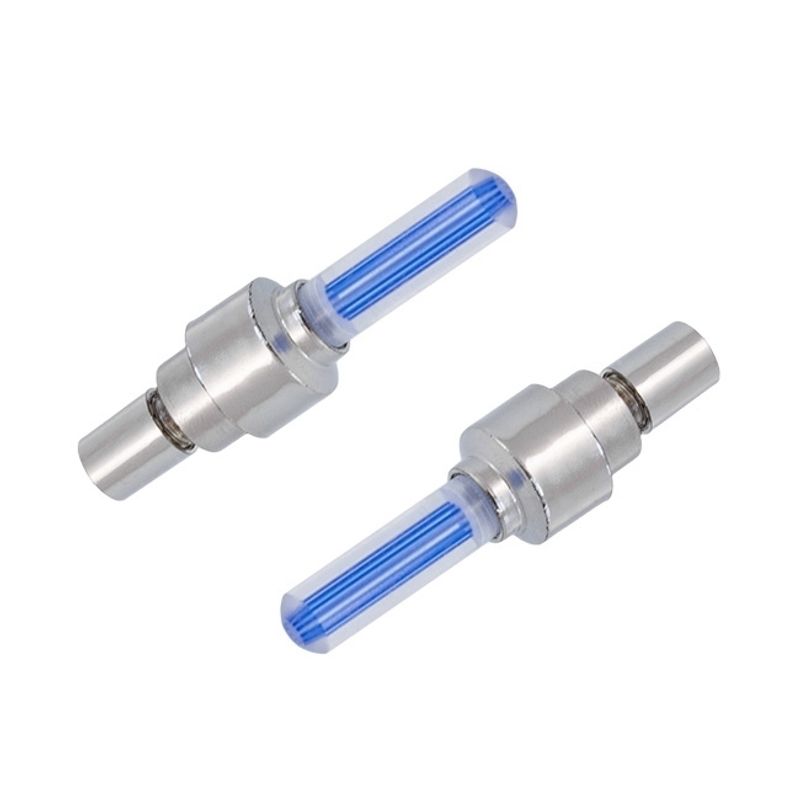 Auto si Moto - Electrice auto - Iluminare si semnalizare - Lumini ambientale - Set 2 Capace Valva cu LED Albastru, cu senzor de lumina si miscare - Infinity.ro