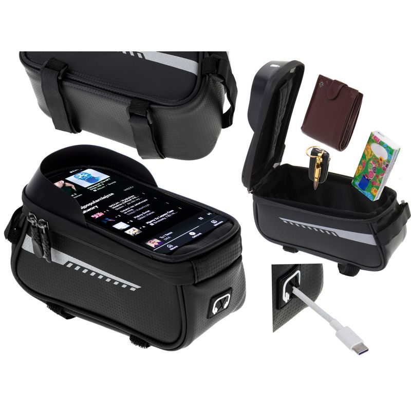 Auto si Moto - Piese auto si accesorii - Interior auto - Accesorii interior - Suport Telefon IMPERMEABIL tip Geanta, montaj pe Motocicleta sau Bicicleta - Infinity.ro