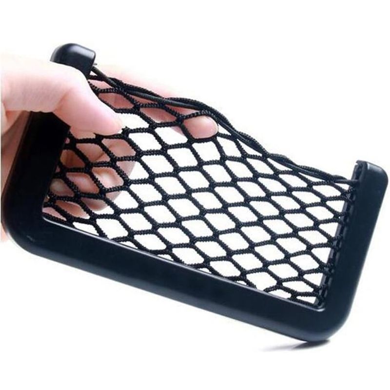 Auto si Moto - Piese auto si accesorii - Interior auto - Accesorii interior - Organizator de tip buzunar din plasa elastica cu rama plastic, dimensiune 14,5 x 7 cm, culoare neagra - Infinity.ro