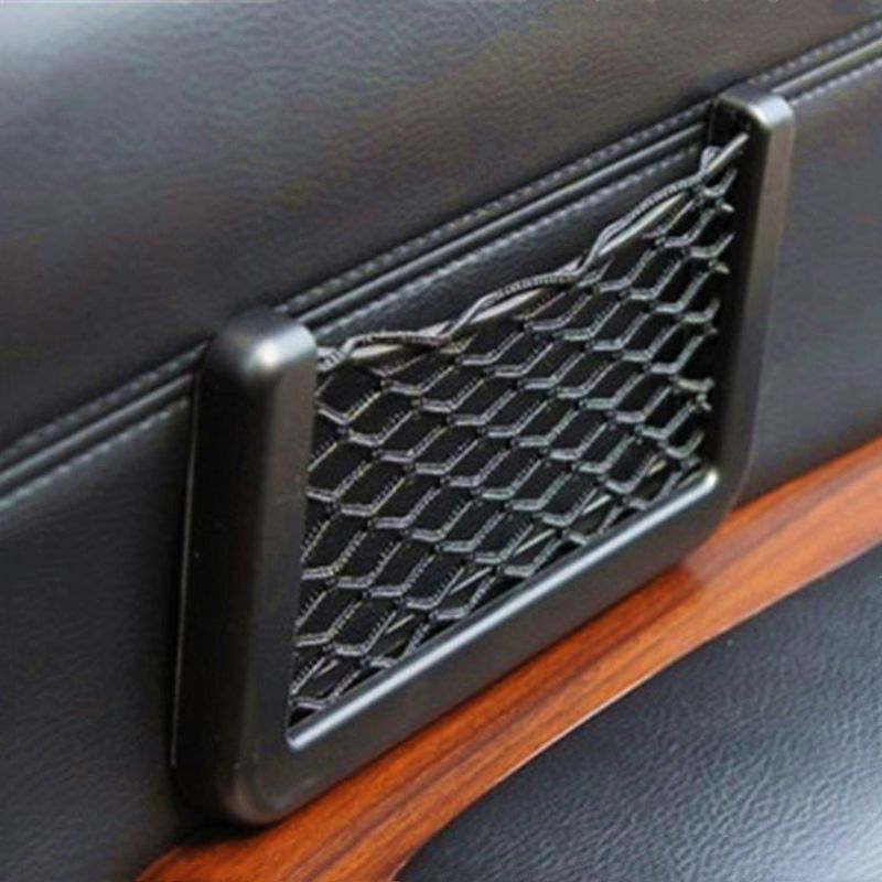 Auto si Moto - Piese auto si accesorii - Interior auto - Accesorii interior - Organizator de tip buzunar din plasa elastica cu rama plastic, dimensiune 19,5 x 7,8 cm, culoare neagra - Infinity.ro