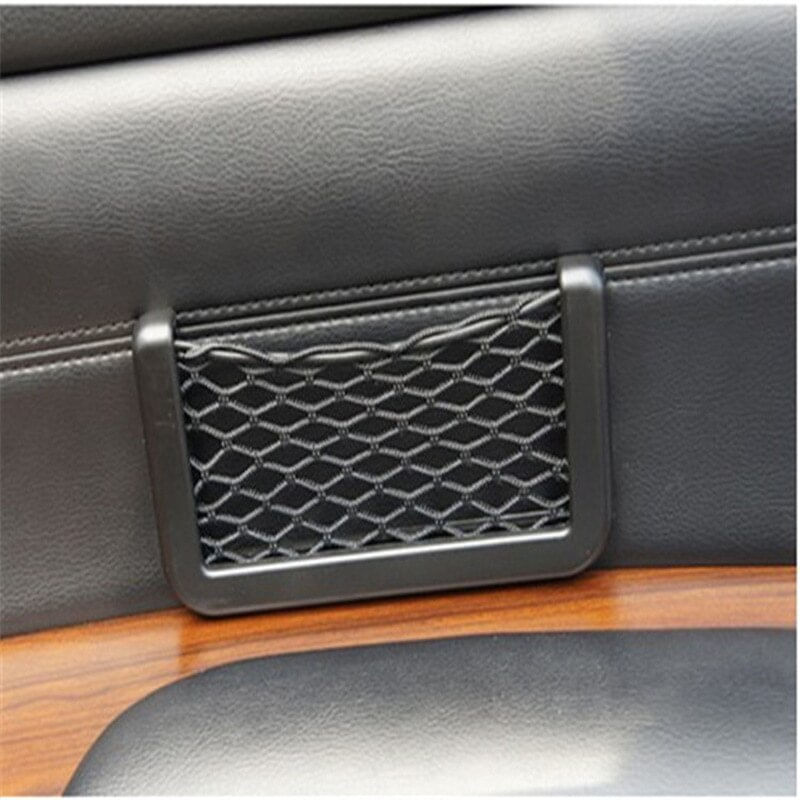 Auto si Moto - Piese auto si accesorii - Interior auto - Accesorii interior - Organizator de tip buzunar din plasa elastica cu rama plastic, dimensiune 19,5 x 7,8 cm, culoare neagra - Infinity.ro