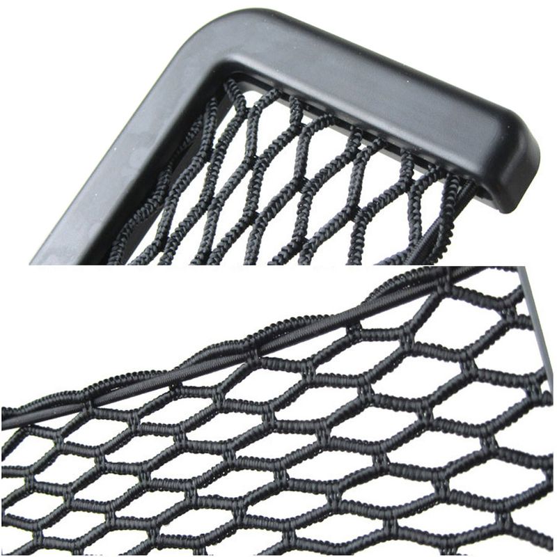 Auto si Moto - Piese auto si accesorii - Interior auto - Accesorii interior - Organizator de tip buzunar din plasa elastica cu rama plastic, dimensiune 19,5 x 7,8 cm, culoare neagra - Infinity.ro