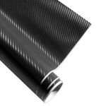 Auto si Moto - Piese auto si accesorii - Interior auto - Scaune si banchete - Material Textil Autoadeziv Carbon 3D reliefat pentru colantare suprafete dure, fete de usi, bord, culoare Neagra, dimensiune 150 x 100cm - Infinity.ro