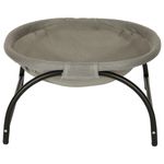 Petshop - Accesorii petshop - Culcusuri si custi - Culcusuri si saltele - Pat de tip hamac pentru caini si pisici, cadru metalic negru si panza gri, dimensiune 45 x 42 x 23 cm - Infinity.ro