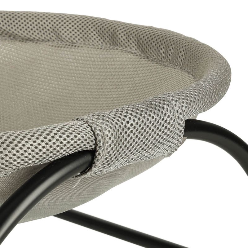 Petshop - Accesorii petshop - Culcusuri si custi - Culcusuri si saltele - Pat de tip hamac pentru caini si pisici, cadru metalic negru si panza gri, dimensiune 45 x 42 x 23 cm - Infinity.ro