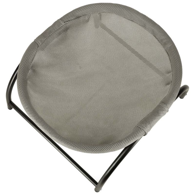 Petshop - Accesorii petshop - Culcusuri si custi - Culcusuri si saltele - Pat de tip hamac pentru caini si pisici, cadru metalic negru si panza gri, dimensiune 45 x 42 x 23 cm - Infinity.ro