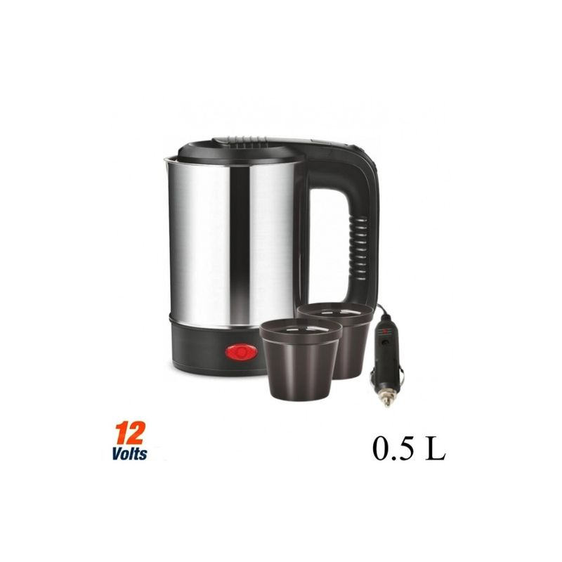 Casa si Gradina - Bucatarie si vesela - Accesorii bar - Termosuri si Cani termos - Termos electric, fierbator auto cu 2 cani, alimentare 12V, putere 250W, volum 500ml - Infinity.ro