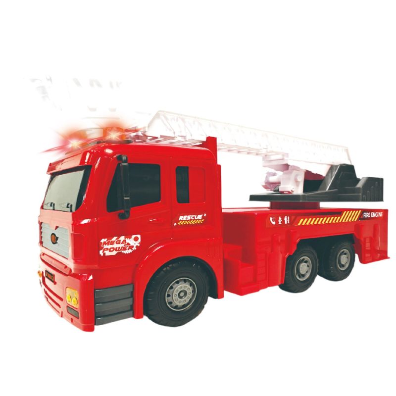 Jucarii, Copii si Bebe - Jucarii si jocuri - Jucarii de exterior - Masinute si vehicule pentru copii - Masinuta Kids Plus - Masina de pompieri, cu lumini si sunete, 1:6 - Infinity.ro