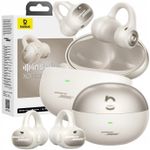 TV, Audio-Video si Foto - Portabile audio - Casti audio - Casti Open-Ear Baseus Inspire XC1, Sound by Bose, Dolby Audio, IP66, Alb - Infinity.ro
