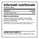 Ingrijire personala si Cosmetice - Sanatate si wellness - Nutritie sportiva - Proteine - Whey Concentrate Protein (zmeura), 360g, Adams Supplements - Infinity.ro