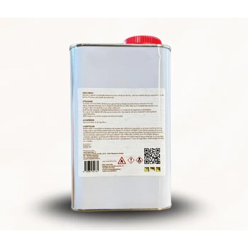 Casa si Gradina - Constructii - Materiale constructii - Solutii tratare suprafete - Substanta indepartare ceara si ulei de pe lemn- solvent -  2151 Legno - 1 litru - Infinity.ro