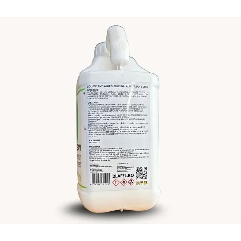 Market - Curatenie si intretinere casa - Produse menaj - Solutii curatenie - Substanta speciala pentru indepartarea muschilor, algelor, lichenilor si mucegaiurilor ALGACLEAN 5 litri - Infinity.ro