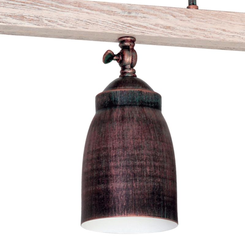 Casa si Gradina - Corpuri si surse de iluminat - Lustre si pendule - Lustra Charm KL6497, 3xE27, cupru antic + alb antichizat, metal + sticla, stil vintage, Klausen - Infinity.ro