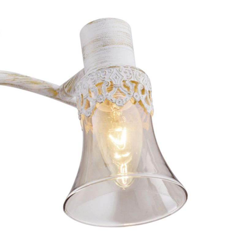 Casa si Gradina - Corpuri si surse de iluminat - Plafoniere, aplice si spoturi - Aplica Valor KL6454, 2xE14, alb antic + fumuriu, metal + sticla, stil vintage, Klausen - Infinity.ro