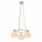Casa si Gradina - Corpuri si surse de iluminat - Lustre si pendule - Candelabru Grass KL6626, 3xE27, alb antichizat, metal + sticla, stil clasic, Klausen - Infinity.ro