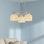 Casa si Gradina - Corpuri si surse de iluminat - Lustre si pendule - Candelabru Grass KL6626, 3xE27, alb antichizat, metal + sticla, stil clasic, Klausen - Infinity.ro