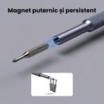 Casa si Gradina - Constructii - Scule de mana si unelte - Surubelnite - Set Surubelnite Precizie Magnetice AXTH 128 in 1, Otel S2 Duritate HRC65+, 125 Biti, Ax Flexibil, Negru - Infinity.ro