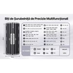 Casa si Gradina - Constructii - Scule de mana si unelte - Surubelnite - Set Surubelnite Precizie Magnetice AXTH 128 in 1, Otel S2 Duritate HRC65+, 125 Biti, Ax Flexibil, Negru - Infinity.ro