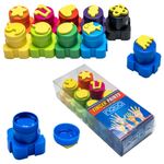 Jucarii, Copii si Bebe - Jucarii si jocuri - Jucarii & jocuri educative - Seturi pictura si desen - Set 10 Culori Vopsea de Pictat cu Degetele NEBO, Recipiente Conectabile Tip Puzzle, Capace cu Stampile - Infinity.ro