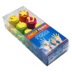 Jucarii, Copii si Bebe - Jucarii si jocuri - Jucarii & jocuri educative - Seturi pictura si desen - Set 10 Culori Vopsea de Pictat cu Degetele NEBO, Recipiente Conectabile Tip Puzzle, Capace cu Stampile - Infinity.ro