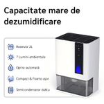 Electronice si Electrocasnice - Climatizare si sisteme de incalzire - Aparate filtrare aer - Dezumidificatoare - Dezumidificator Evoair HIDRY PLUS, 900ml/24h, Lumina ambientala in 7 culori, Rezervor 1.9l, 3 Viteze, Alb - Infinity.ro