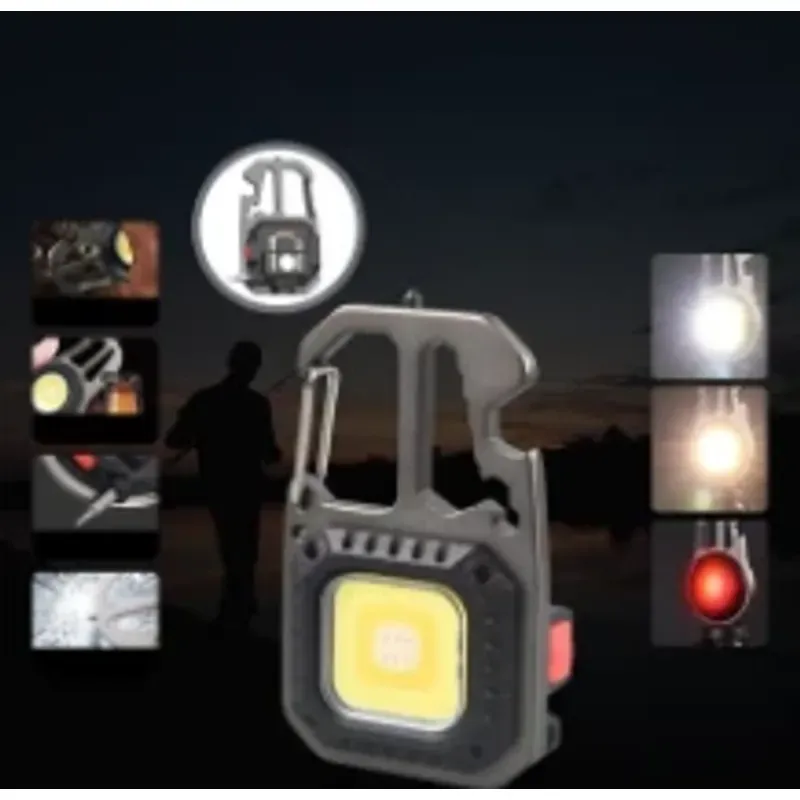 Casa si Gradina - Corpuri si surse de iluminat - Iluminat exterior - Lanterne - Breloc cu lanterna Andowl Q D911 cu LED COB multifunctional - Infinity.ro