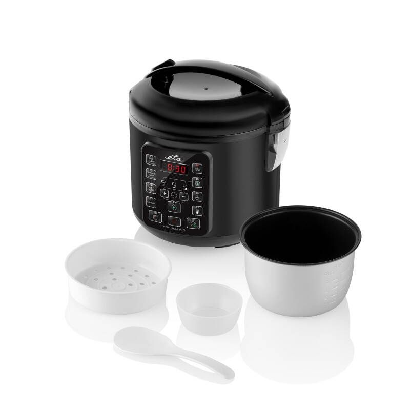 Electronice si Electrocasnice - Electrocasnice bucatarie - Aparate de gatit & desert - Aparate de gatit cu aburi - Aparat multifunctional pentru gatit orez ETA Fornellino 8131 90000, 500W, 1.5 litri, 9 programe automate, negru - Infinity.ro