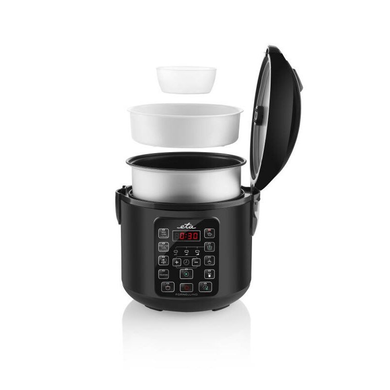 Electronice si Electrocasnice - Electrocasnice bucatarie - Aparate de gatit & desert - Aparate de gatit cu aburi - Aparat multifunctional pentru gatit orez ETA Fornellino 8131 90000, 500W, 1.5 litri, 9 programe automate, negru - Infinity.ro