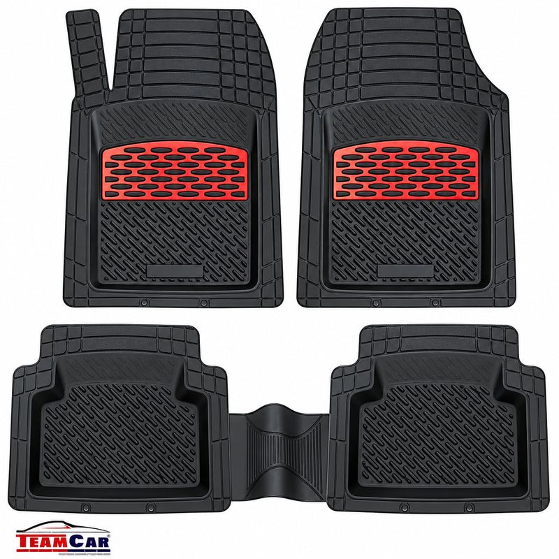 Auto si Moto - Intretinere auto - Covorase auto - Covorase Skoda Fabia II TeamCar® Tip Tavita Compatibile (2007–2014) Red - Infinity.ro