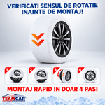 Auto si Moto - Anvelope si jante - Accesorii roti - Lanturi si fasete antiderapante - Sosete zapada TeamCar M – Alternativa lanturi auto textile pentru anvelope - Infinity.ro
