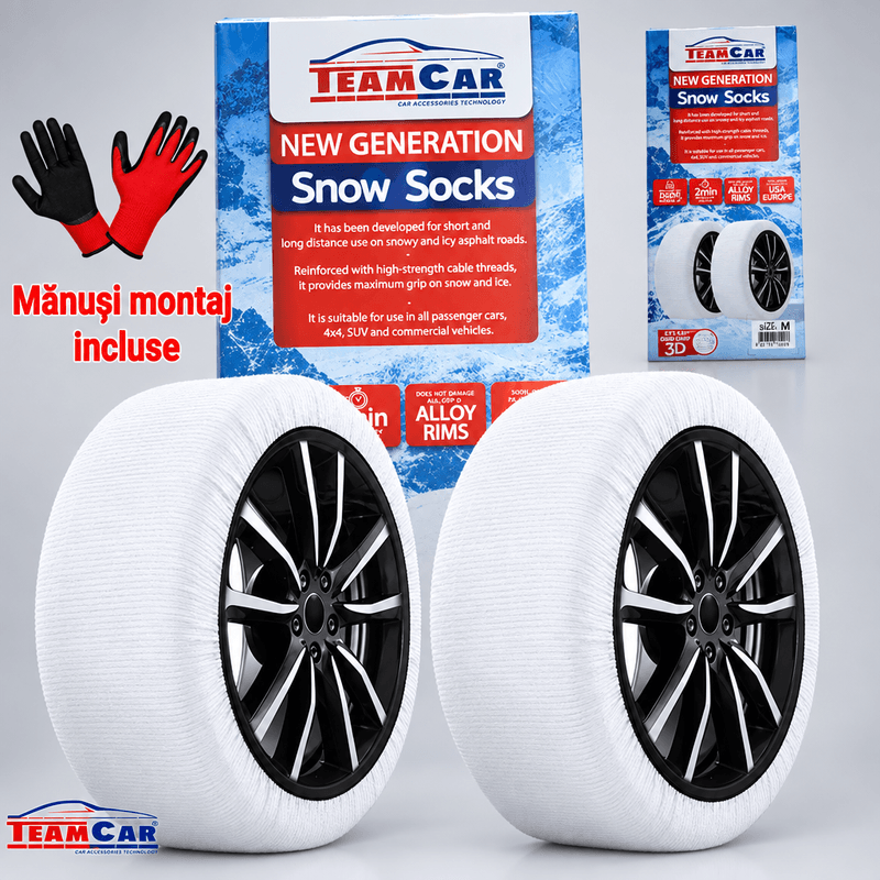 Auto si Moto - Anvelope si jante - Accesorii roti - Lanturi si fasete antiderapante - Lanturi Auto Textile Tip Sosete Antiderapante pentru Zapada - Marimea S-Small - Infinity.ro
