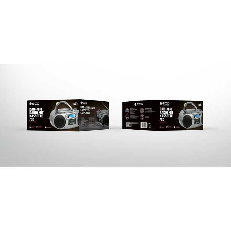 TV, Audio-Video si Foto - Portabile audio - Radio - Sistem audio ECG CDR 990 DAB, 2 x 2 W RMS, Radio FM, USB, CD Player, Casetofon MP3, GRI - Infinity.ro