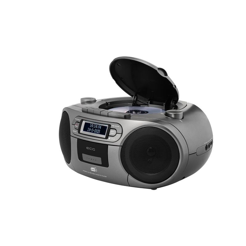 TV, Audio-Video si Foto - Portabile audio - Radio - Sistem audio ECG CDR 990 DAB, 2 x 2 W RMS, Radio FM, USB, CD Player, Casetofon MP3, GRI - Infinity.ro