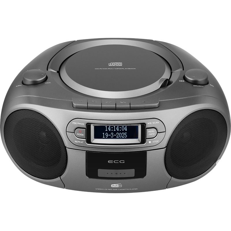 TV, Audio-Video si Foto - Portabile audio - Radio - Sistem audio ECG CDR 990 DAB, 2 x 2 W RMS, Radio FM, USB, CD Player, Casetofon MP3, GRI - Infinity.ro