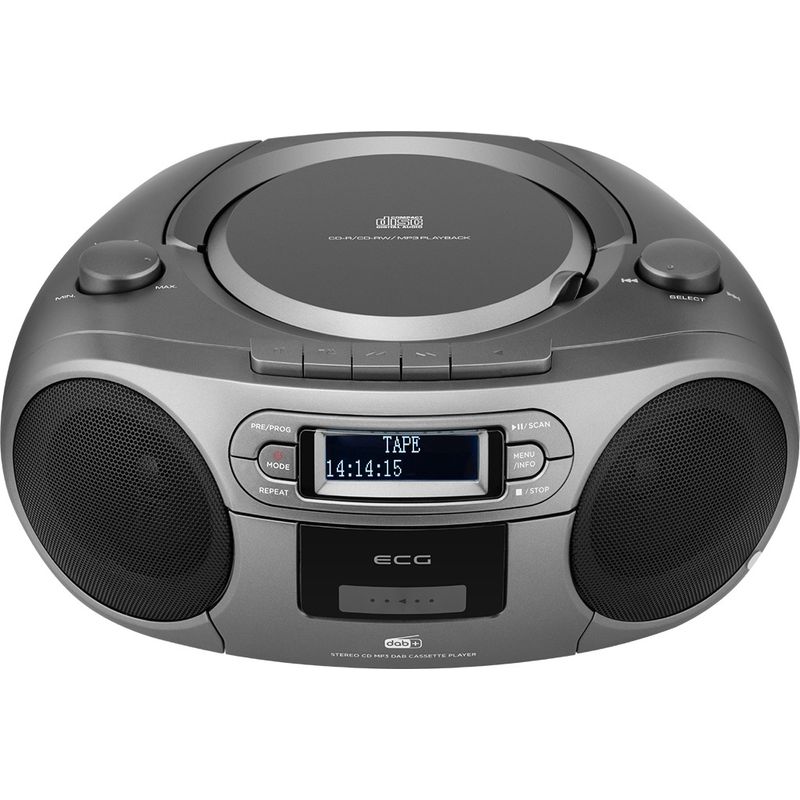 TV, Audio-Video si Foto - Portabile audio - Radio - Sistem audio ECG CDR 990 DAB, 2 x 2 W RMS, Radio FM, USB, CD Player, Casetofon MP3, GRI - Infinity.ro